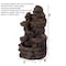 Gardenised Cascading Electric Powered 4-Tier Rock Water with LED Lights Fountain 24" QI004633 - alternate 5